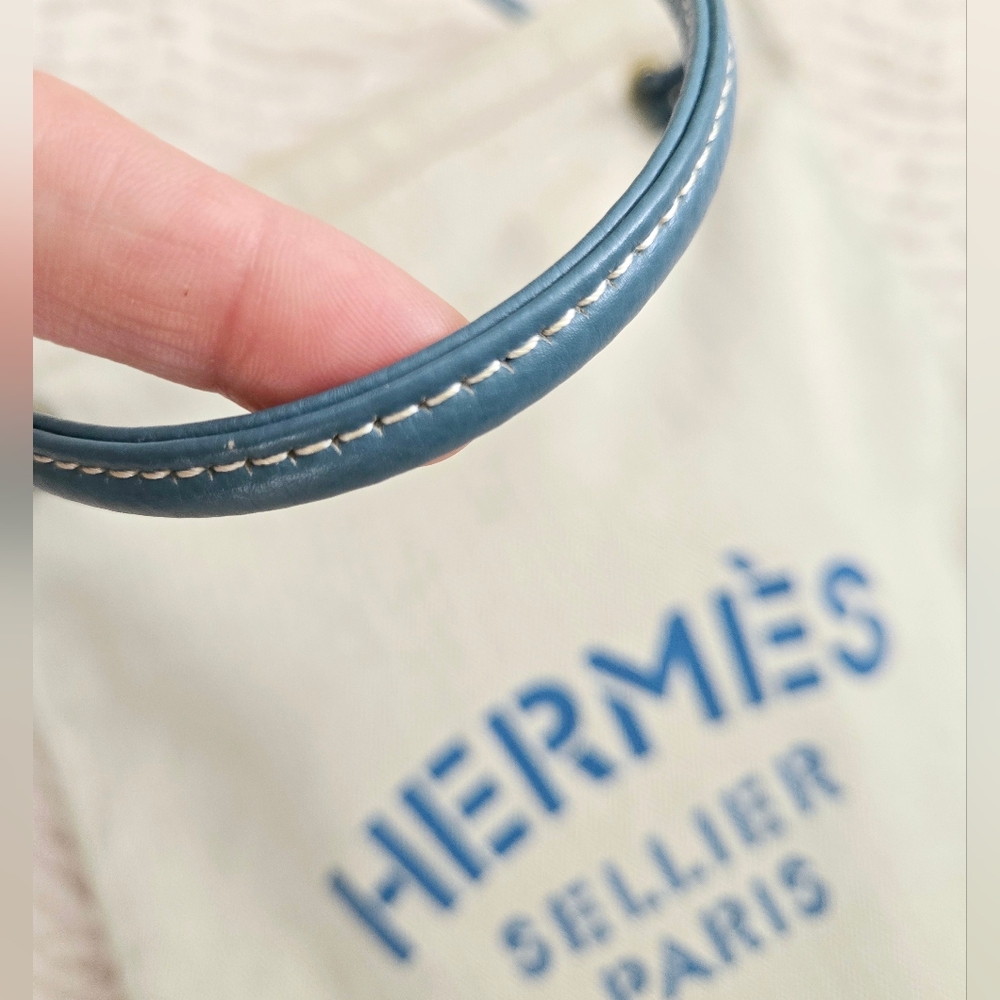 Authentic HERMÈS Large Grooming  Satchel Herringbone Canvas Weekender‎ Bag - Picture 7 of 13